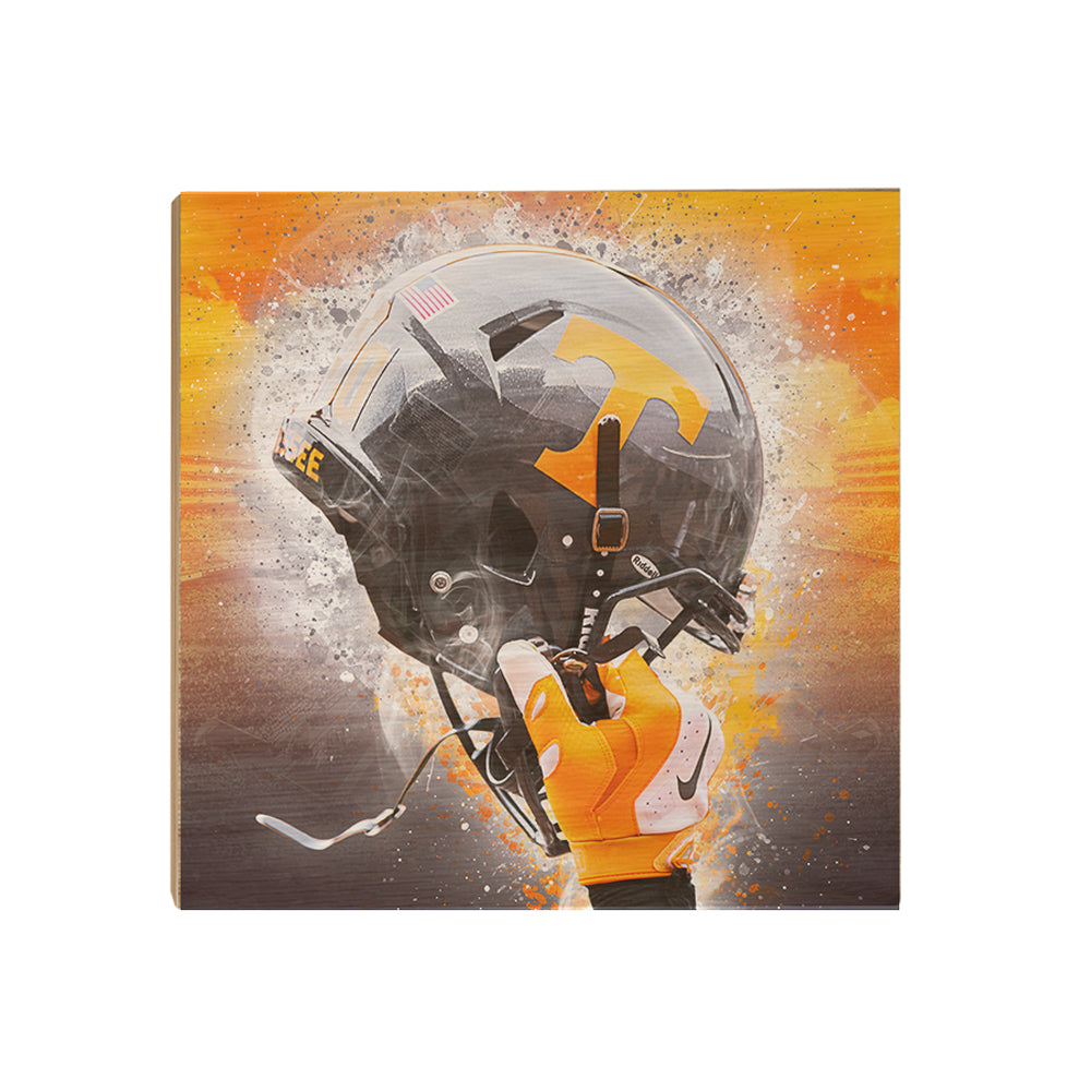 Tennessee Volunteers - Smokey Helmet Held High - College Wall Art #Canvas
