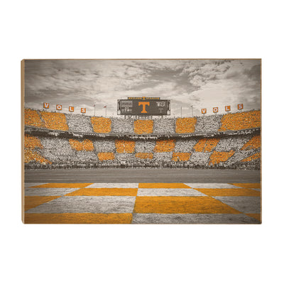 Tennessee Volunteers - Checkerboard Neyland - College Wall Art  #Wood