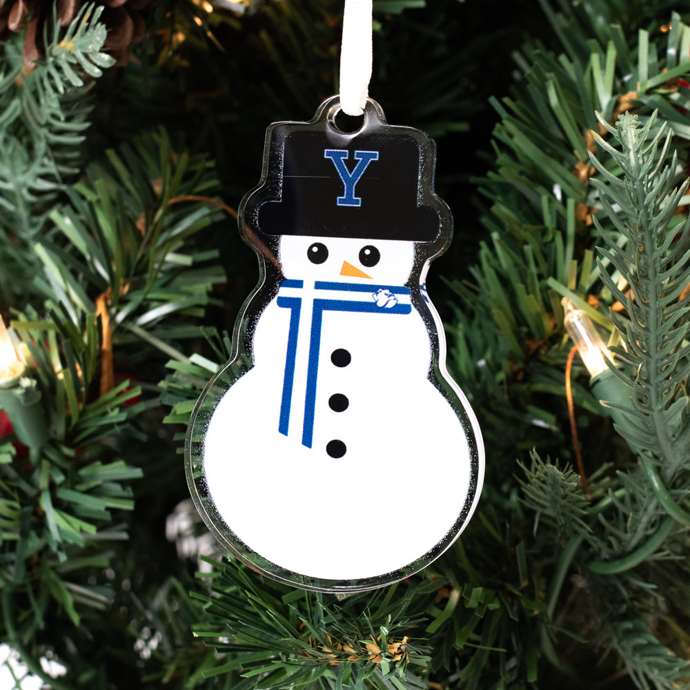 Yale Bulldogs - Yale Snowman Ornament