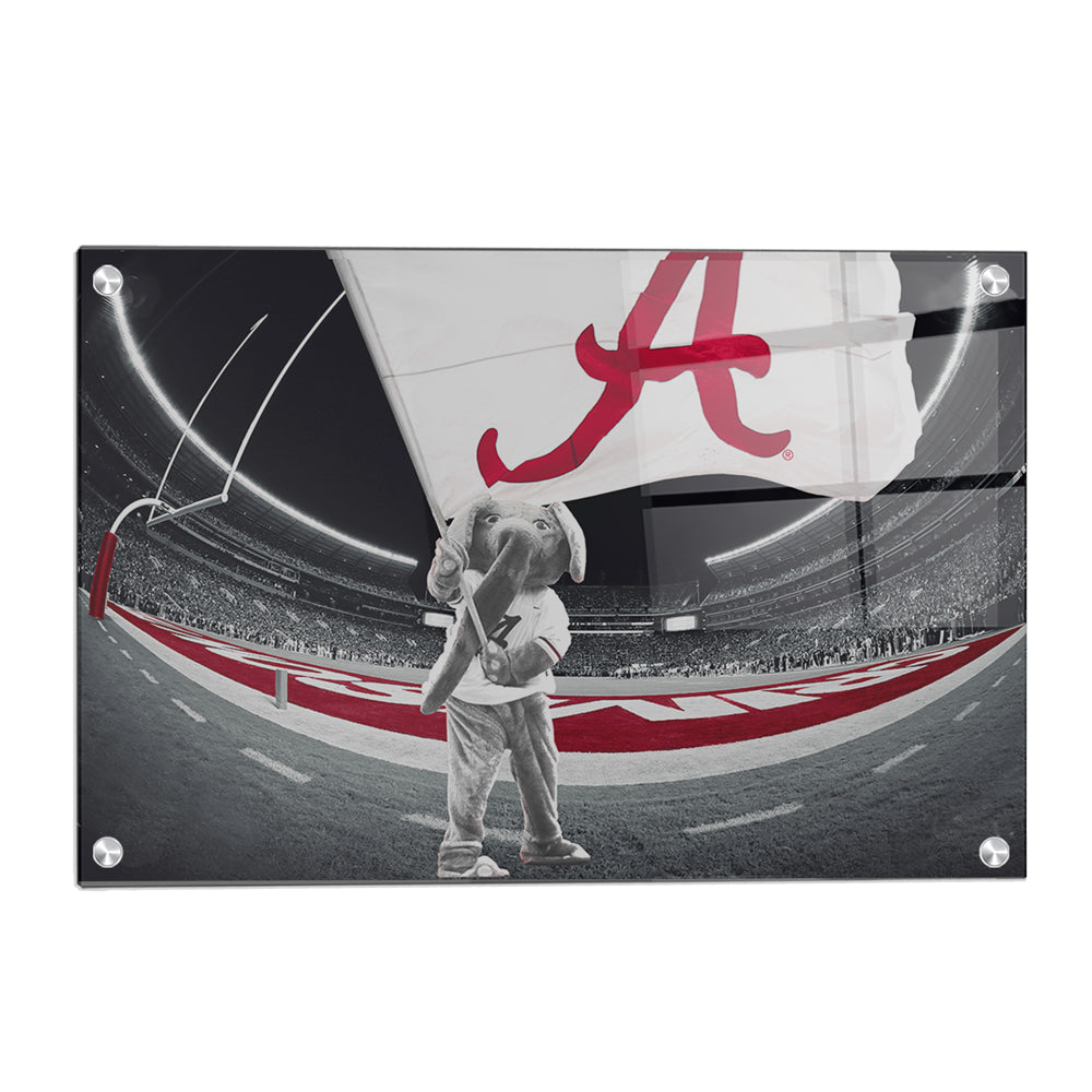 Alabama Crimson Tide - Big Al's Alabama Flag - College Wall Art #Canvas