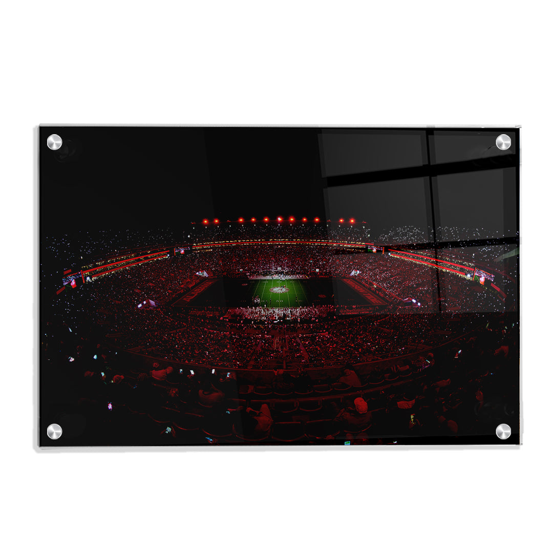 Alabama Crimson Tide - Light Up A Crimson Bryant Denny - College Wall Art #Canvas
