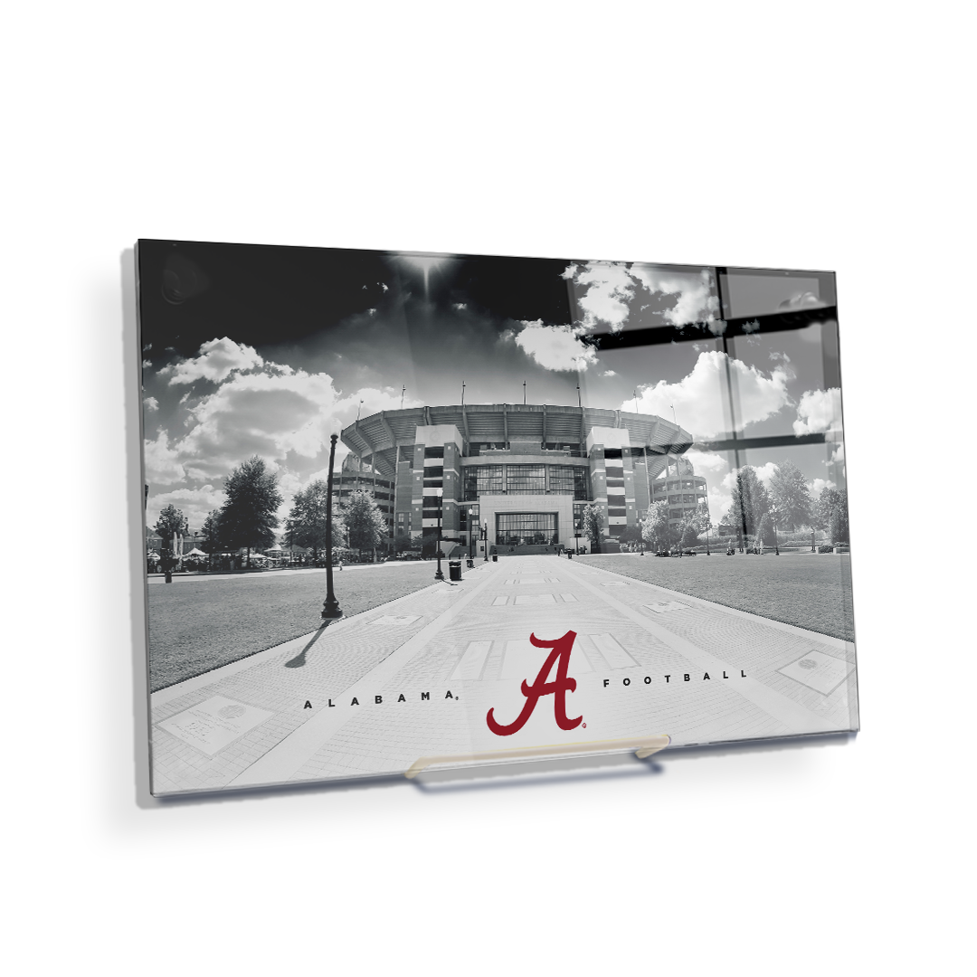 Alabama Crimson Tide - Bryant Denny Black & White - College Wall Art #Canvas
