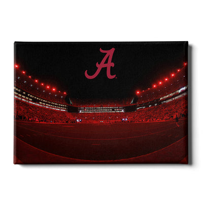 Alabama Crimson Tide - Alabama Crimson Lights - College Wall Art #Canvas