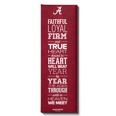 Alabama Crimson Tide - Alabama Alma Mater - College Wall Art #Canvas