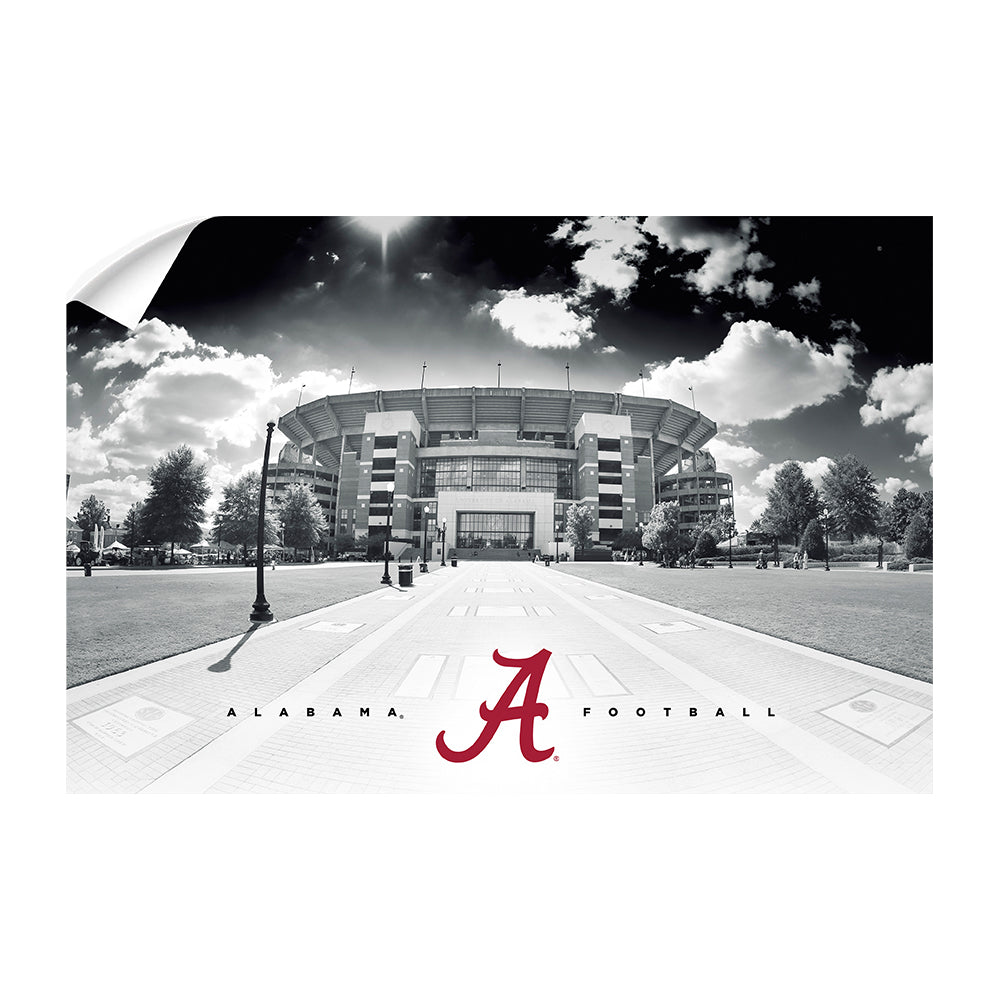 Alabama Crimson Tide - Bryant Denny Black & White - College Wall Art #Canvas