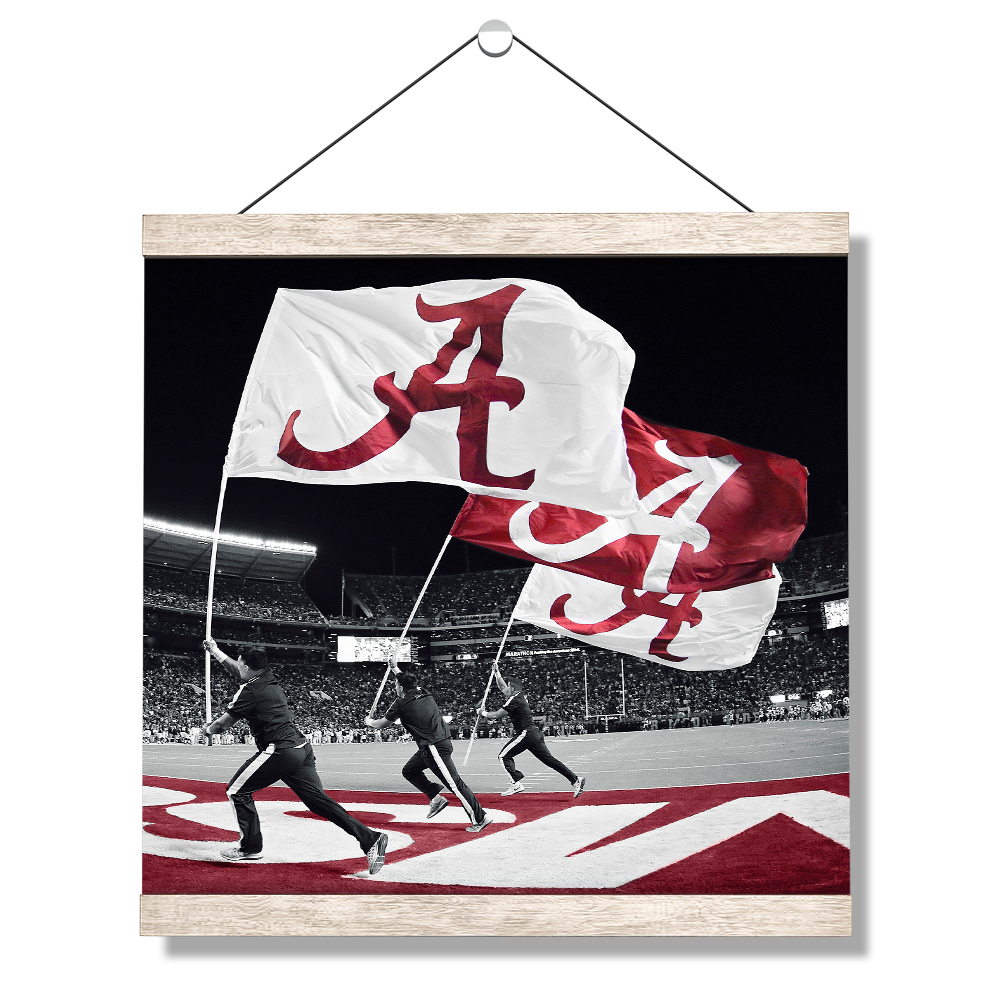 Alabama Crimson Tide - Alabama Flags - College Wall Art #Canvas