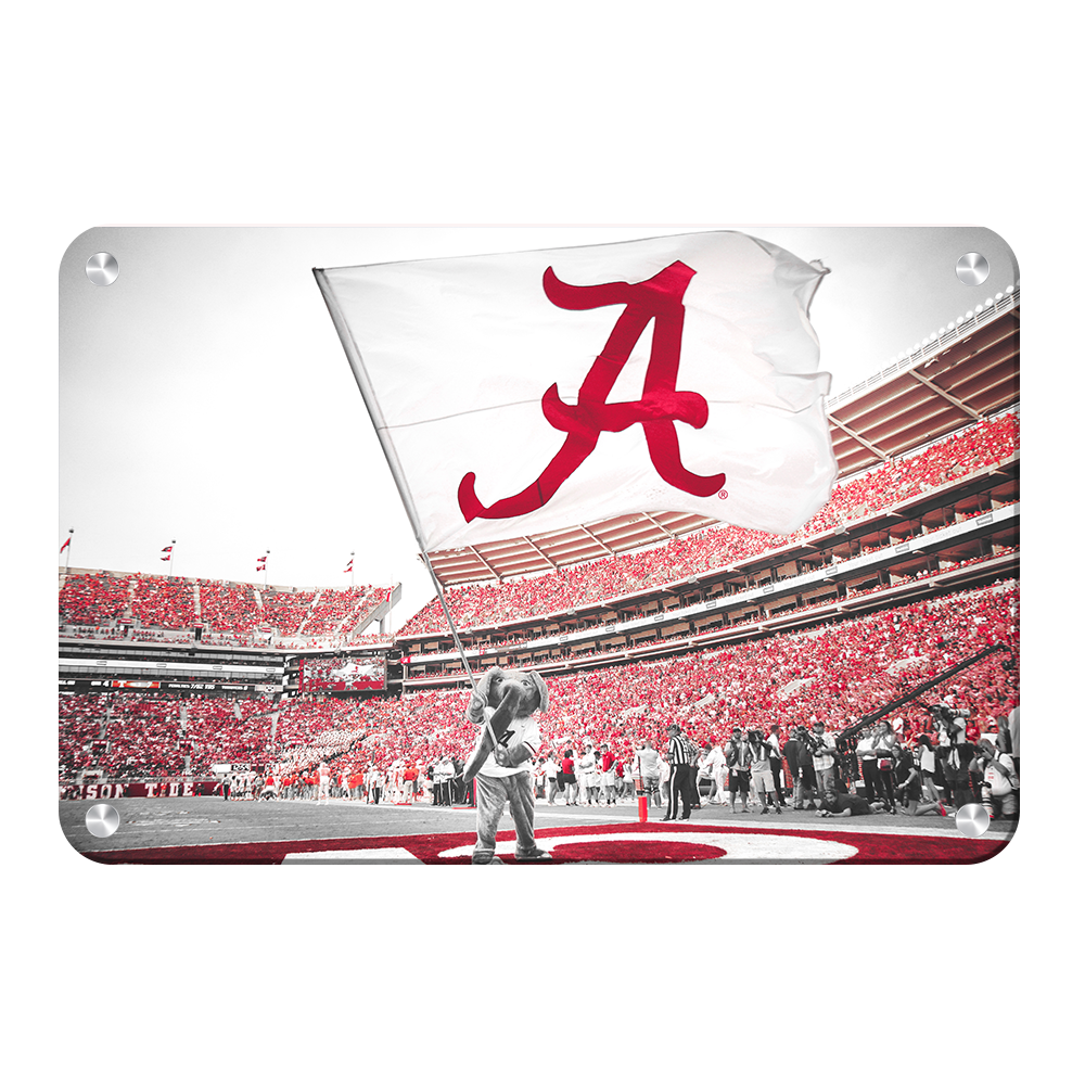 Alabama Crimson Tide - Big Al Flag - College Wall Art #Canvas