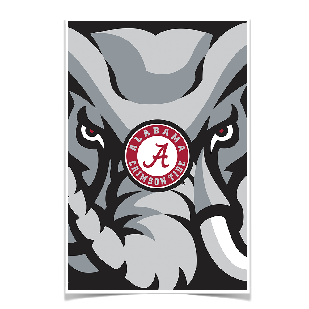 Alabama Crimson Tide - Crimson Elephant - College Wall Art #Canvas