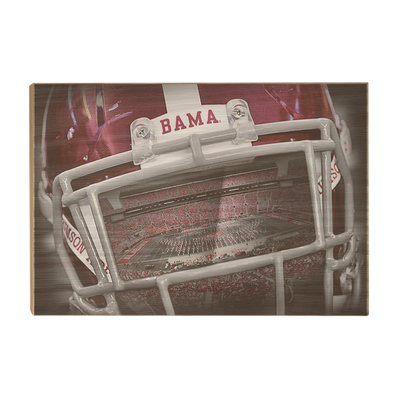 Alabama Crimson Tide - Bama Helmet - College Wall Art #Wood