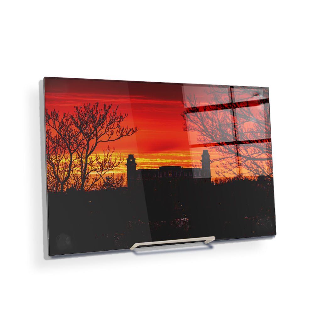 Arkansas Razorbacks - Main Stor Old Main Stormy Sunset - College Wall Art #Canvas