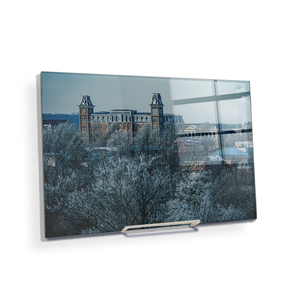 Arkansas Razorbacks - Old Main Frost - College Wall Art #Canvas