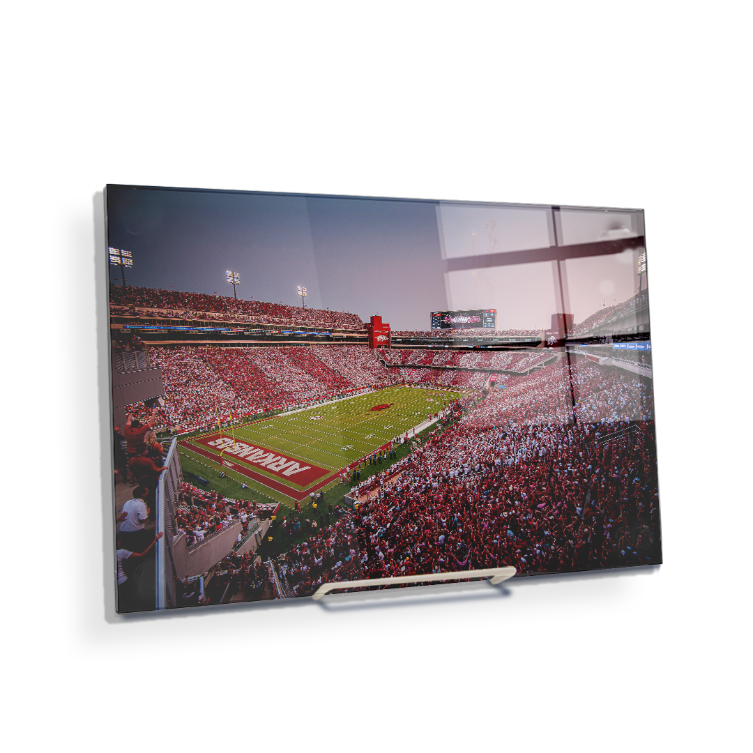 Arkansas Razorbacks - Touchdown Arkansas Stripe Out - College Wall Art #Canvas
