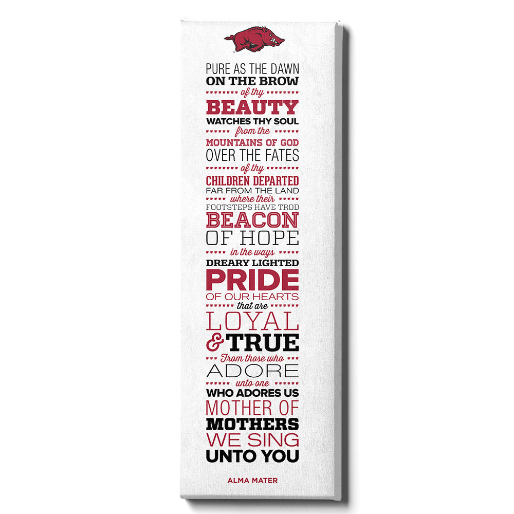 Arkansas Razorbacks - Arkansas Alma Mater - College Wall Art #Canvas