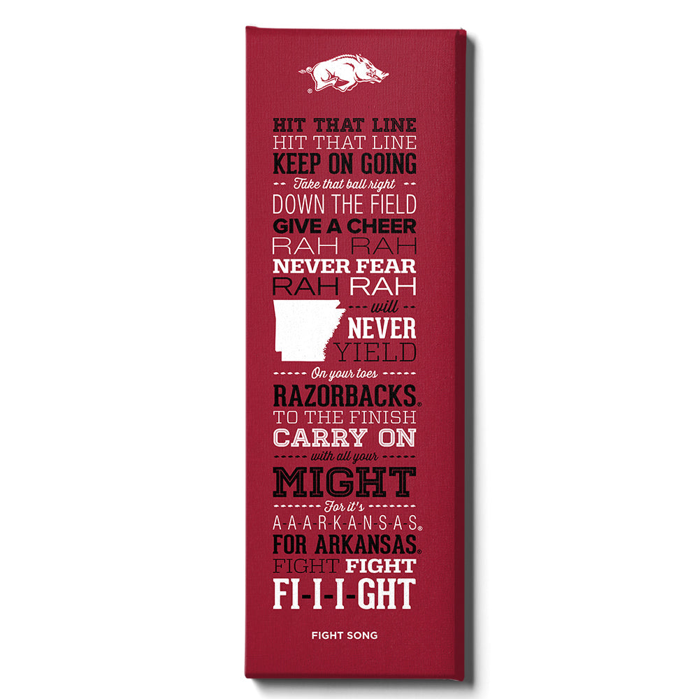 Arkansas Razorbacks - Arkansas Fight Song - College Wall Art #Canvas