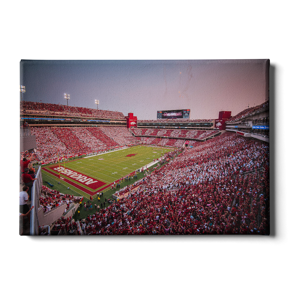 Arkansas Razorbacks - Touchdown Arkansas Stripe Out - College Wall Art #Canvas
