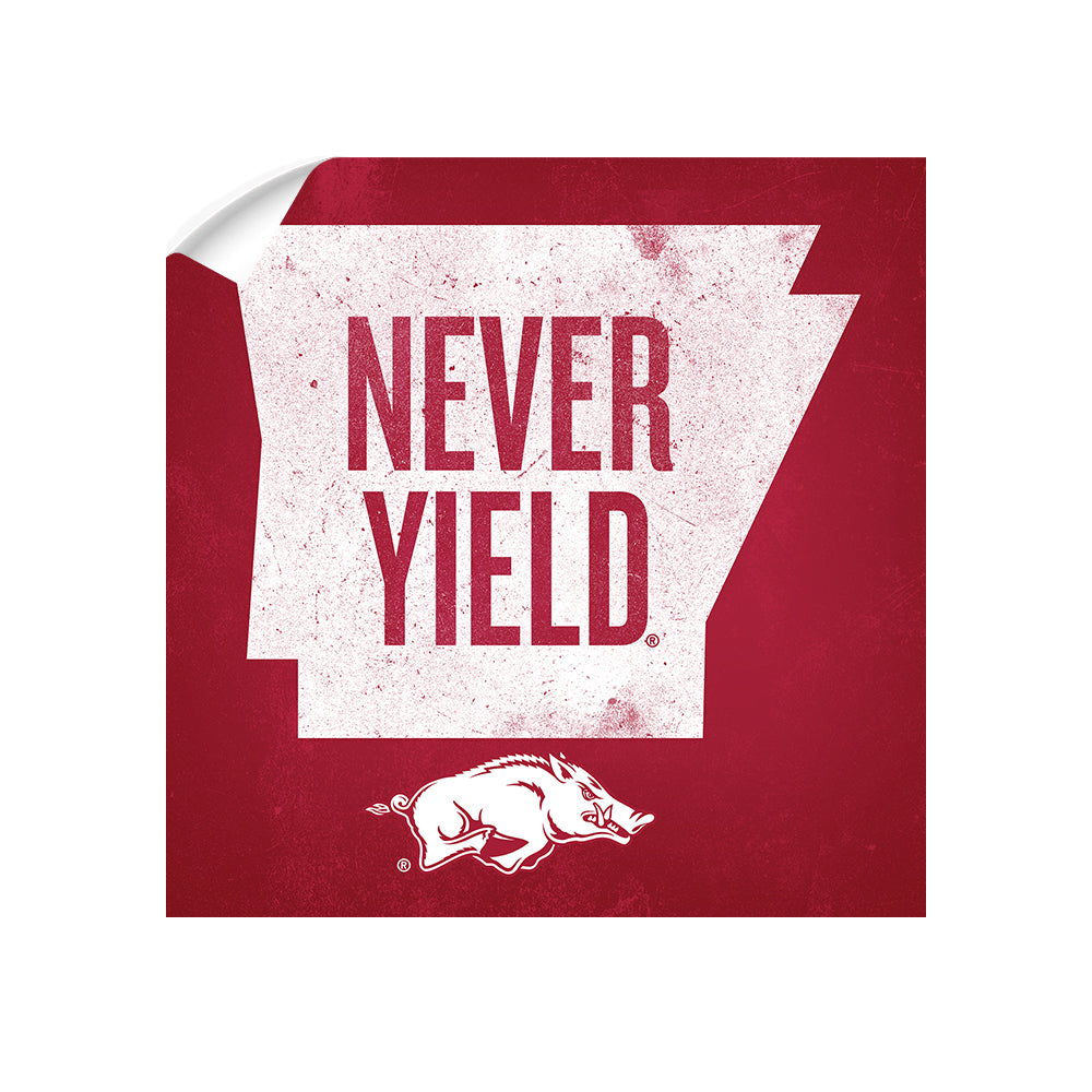 Arkansas Razorbacks - Arkansas Never Yield State - College Wall  Art #Canvas