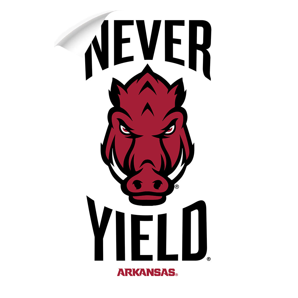 Arkansas Razorbacks - Arkansas Never Yield - College Wall Art #Canvas