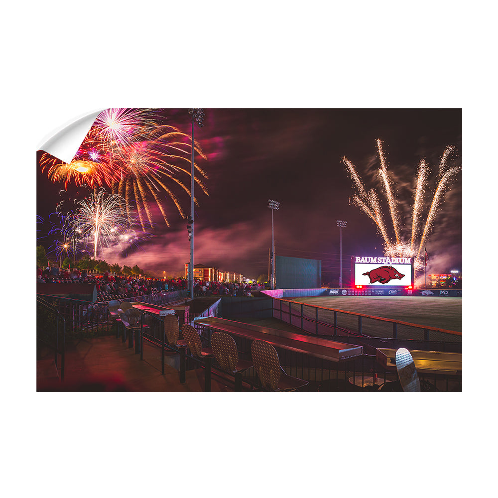 Arkansas Razorbacks - Baum Walker Stadium - College Wall Art #Canvas