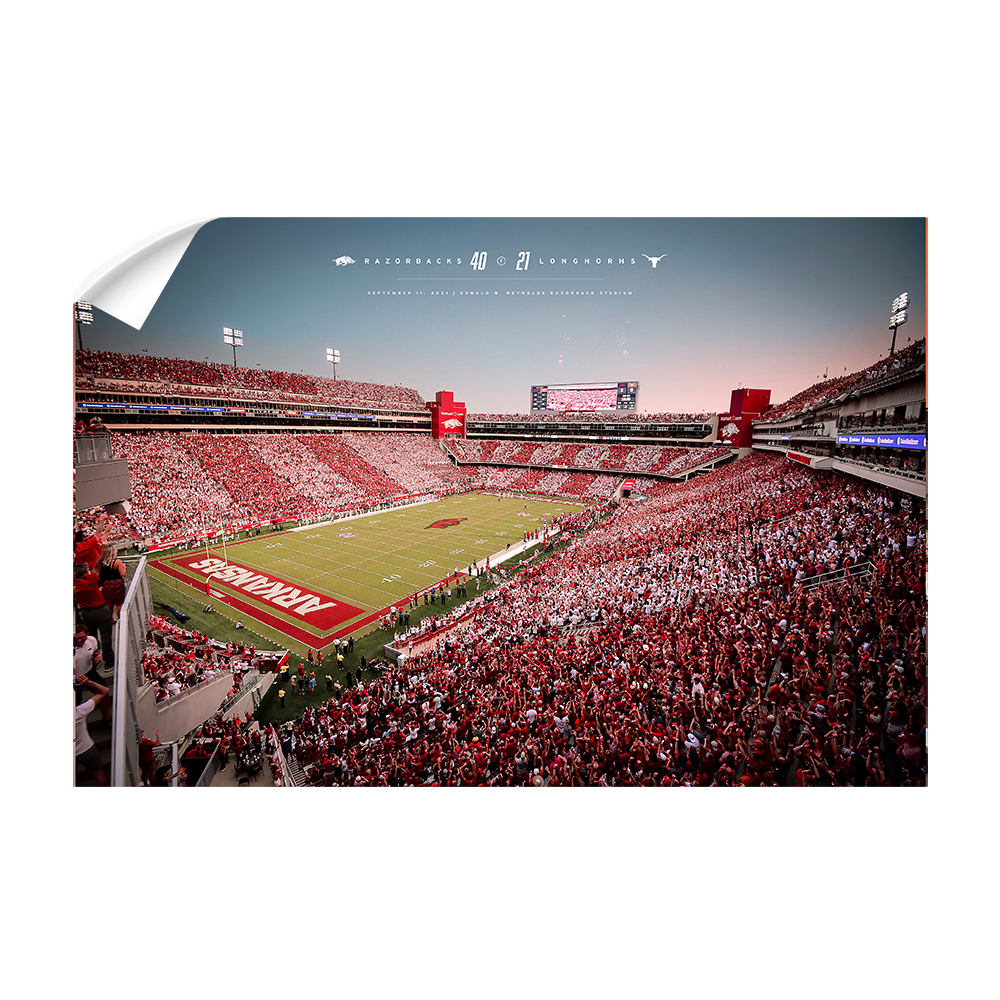 Arkansas Razorbacks - Razorbacks 49 Longhorns 21 - College Wall Art #Canvas