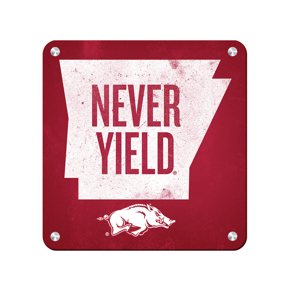 Arkansas Razorbacks - Arkansas Never Yield State - College Wall  Art #Canvas