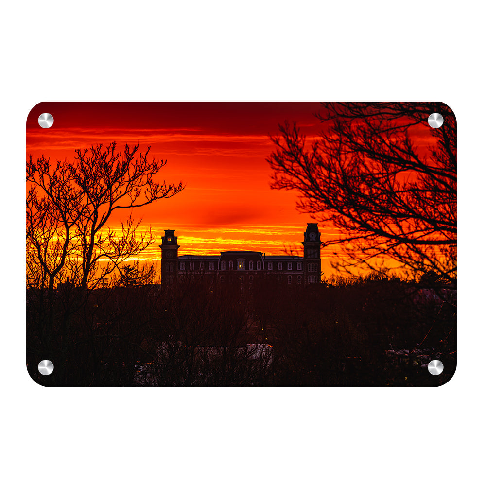Arkansas Razorbacks - Main Stor Old Main Stormy Sunset - College Wall Art #Canvas