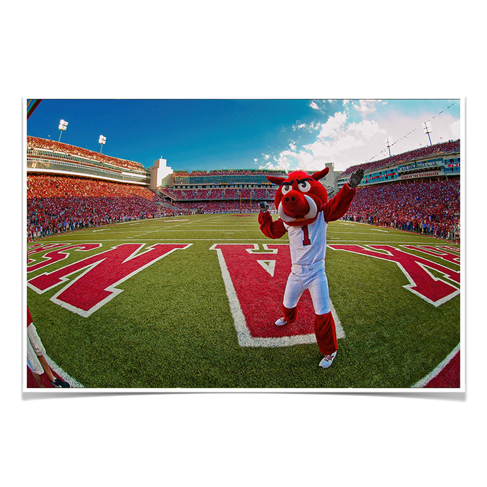 Arkansas Razorbacks - Big Red End Zone - College Wall Art #Canvas