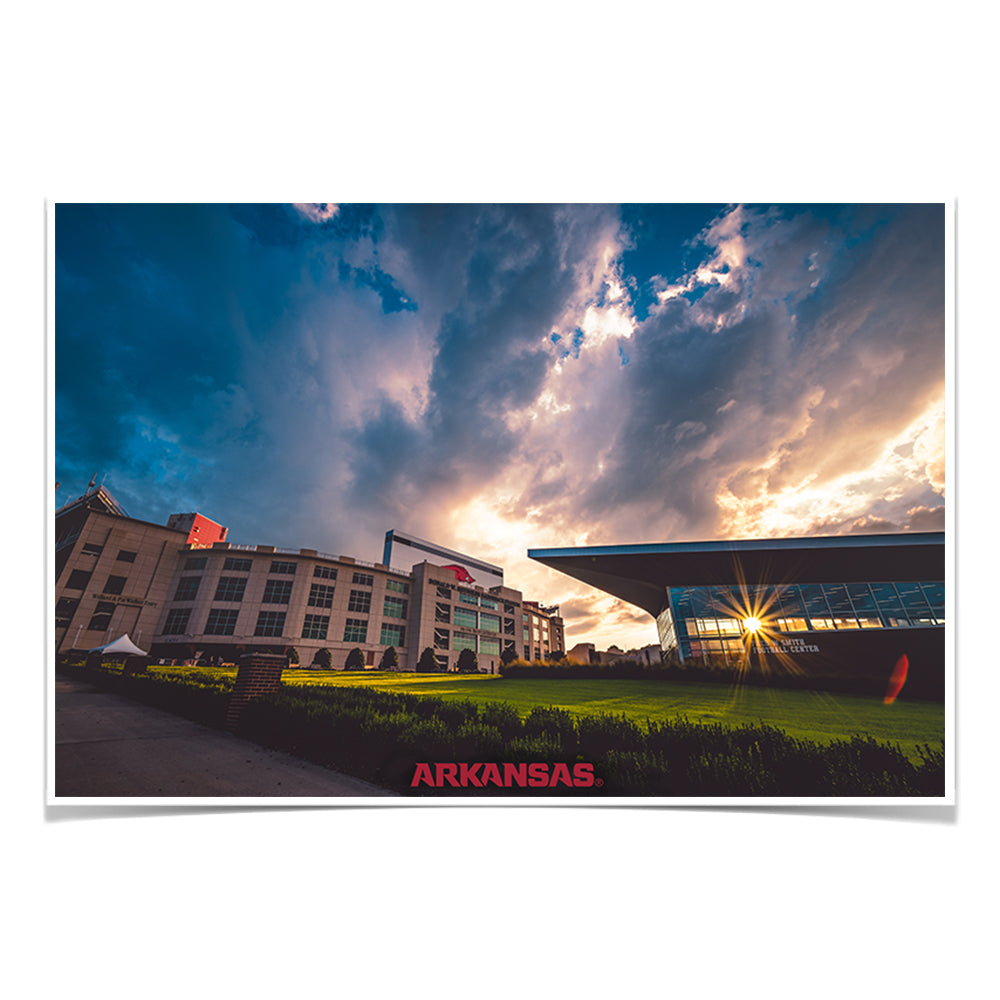 Arkansas Razorbacks - Arkansas Football Sunrise - College Wall Art #Canvas
