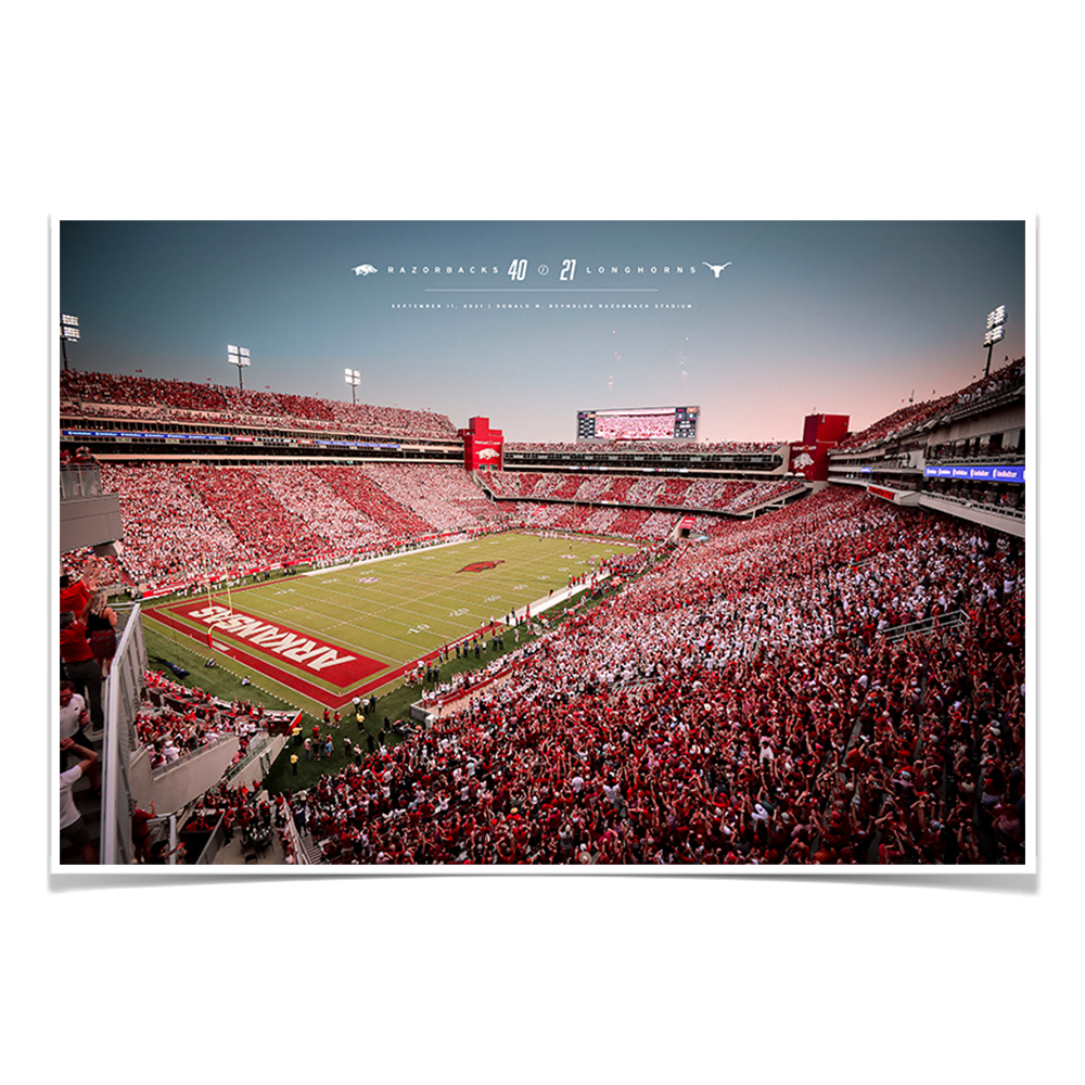 Arkansas Razorbacks - Razorbacks 49 Longhorns 21 - College Wall Art #Canvas