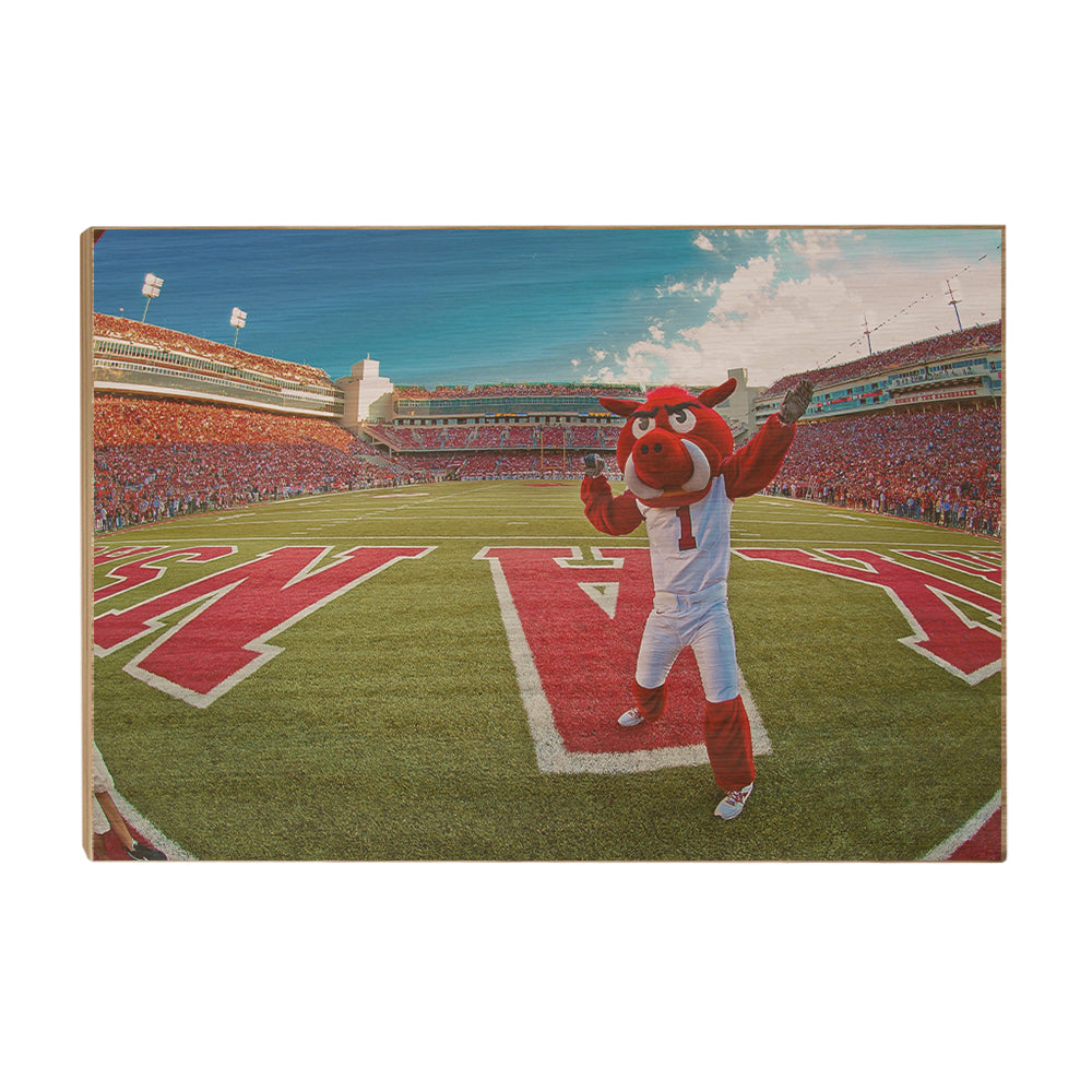 Arkansas Razorbacks - Big Red End Zone - College Wall Art #Canvas