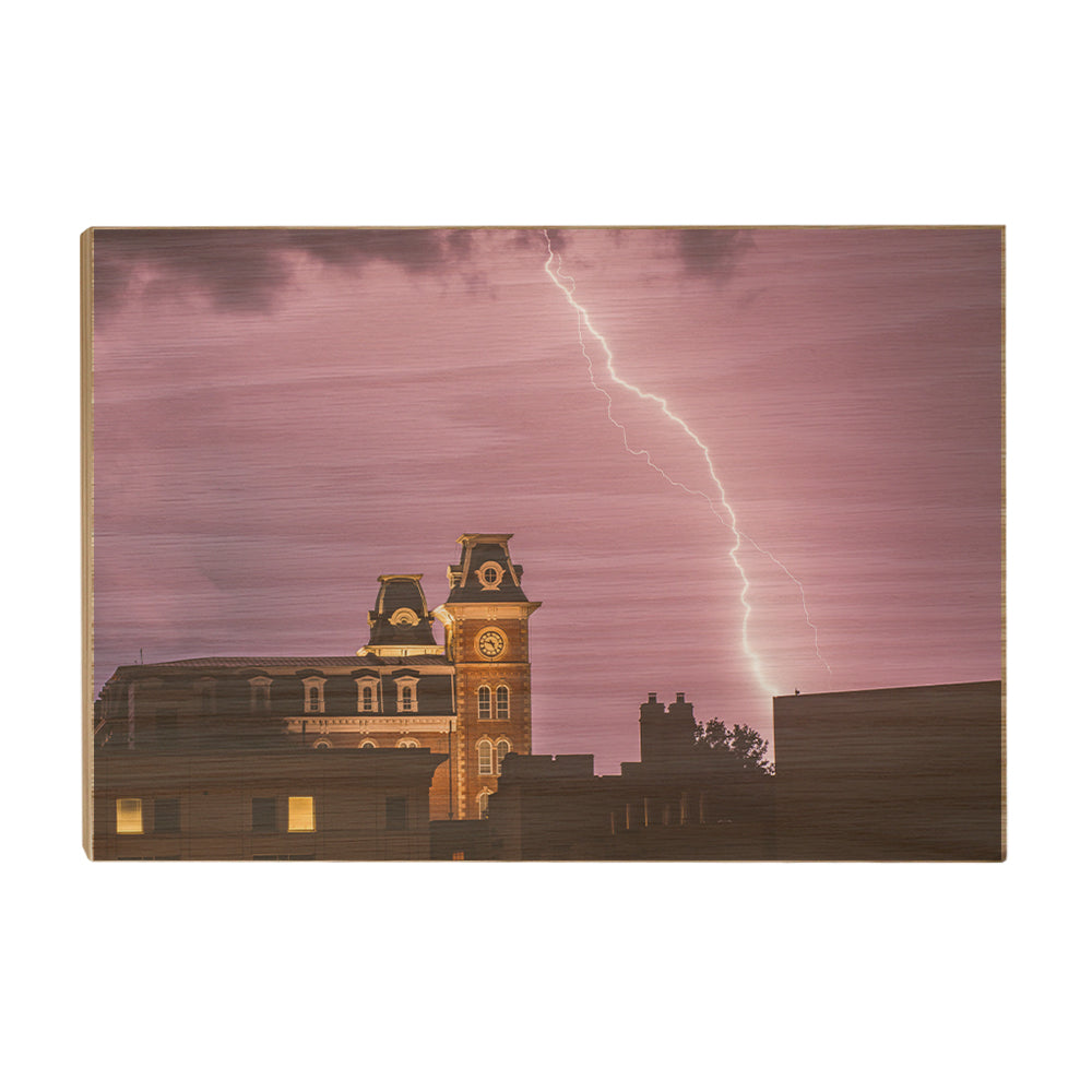 Arkansas Razorbacks - Old Main Lightning - College Wall Art #Canvas