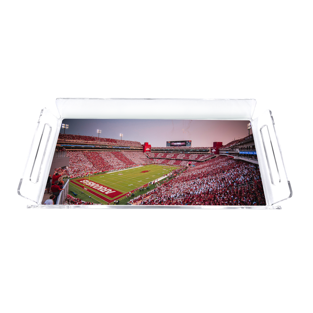 Arkansas Razorbacks - Touchdown Arkansas Stripe Out Decorative Tray