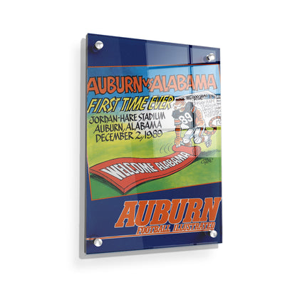 Auburn Tigers - Vintage Auburn vs Alabama-First Time Ever Jordan Hare 12.2.89 - College Wall Art #Acrylic