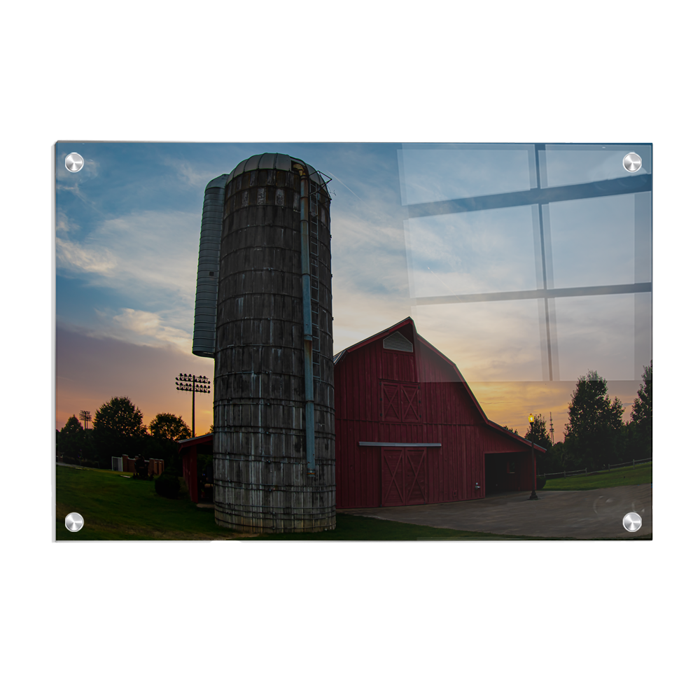 Auburn Tigers - Lowder Barn Sunset - College Wall Art #Canvas