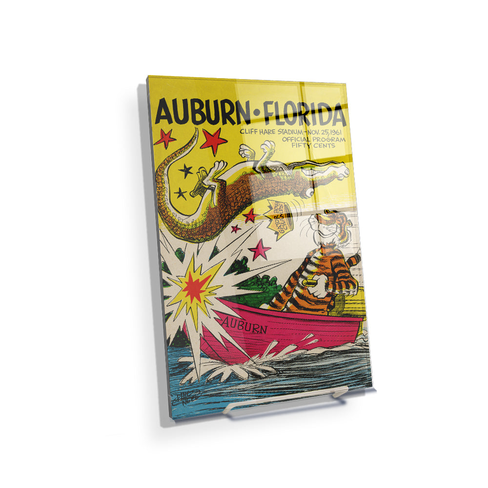 Auburn Tigers - Auburn vs Florida Official Program Cover 11.25.61 -  College Wall Art #Canvas
