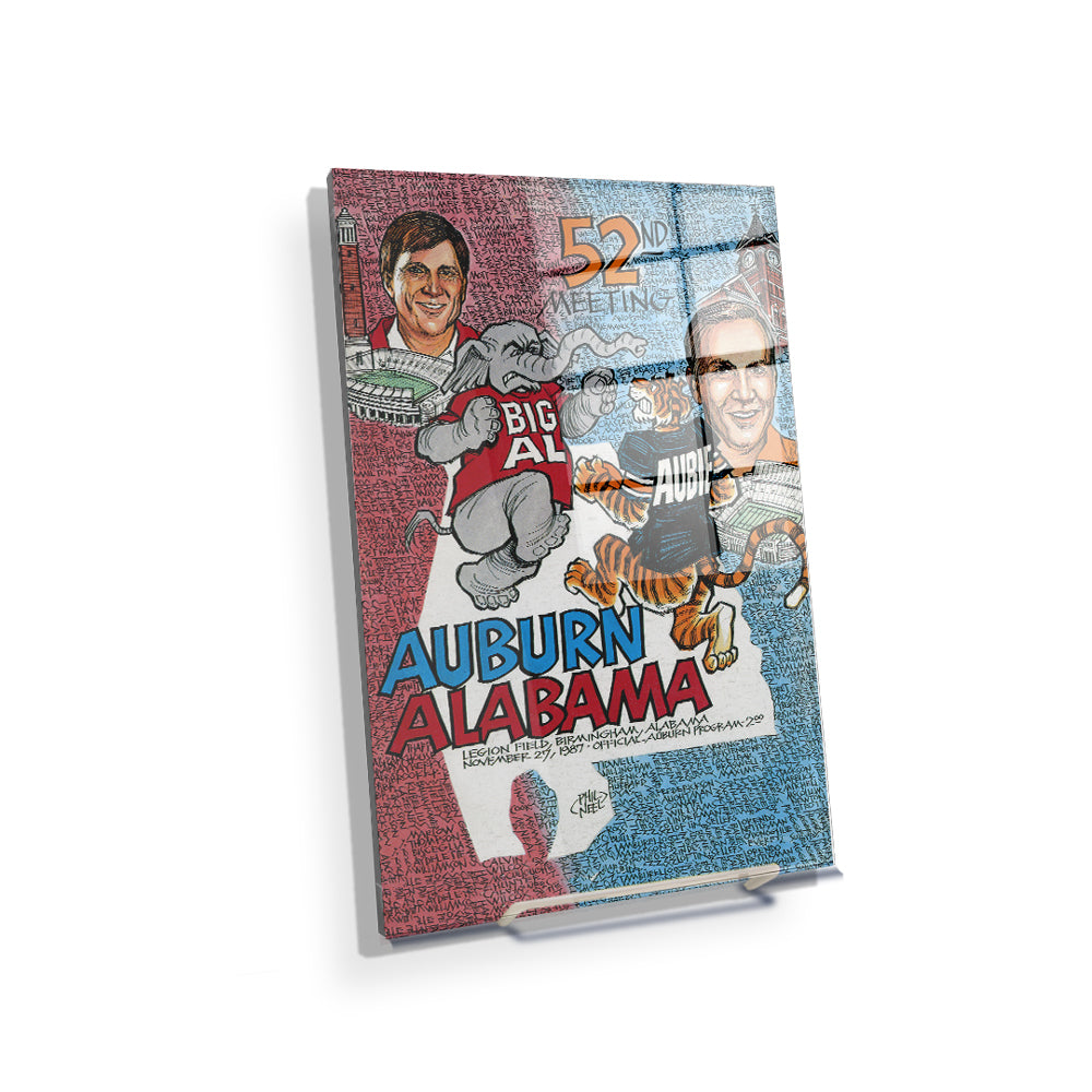 Auburn Tigers - Auburn vs Alabama 52nd Meeting Official Program Cover 11.27.87 - College Wall Art #Canvas