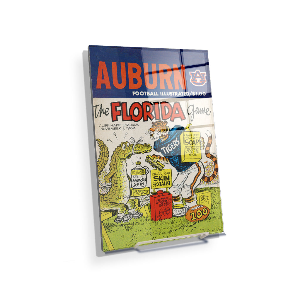 Auburn Tigers - Auburn Football Illustrated the Florida Game 11.1.69 - College Wall Art #Canvas