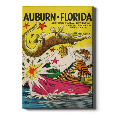 Auburn Tigers - Auburn vs Florida Official Program Cover 11.25.61 -  College Wall Art #Canvas