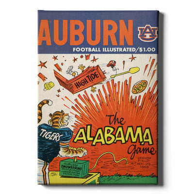 Auburn Tigers - Auburn Football Illustrated The Alabama Game 11.29.69 - College Wall Art #Canvas