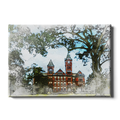 Auburn Tigers - Samford Watercolor -College Wall Art #Canvas