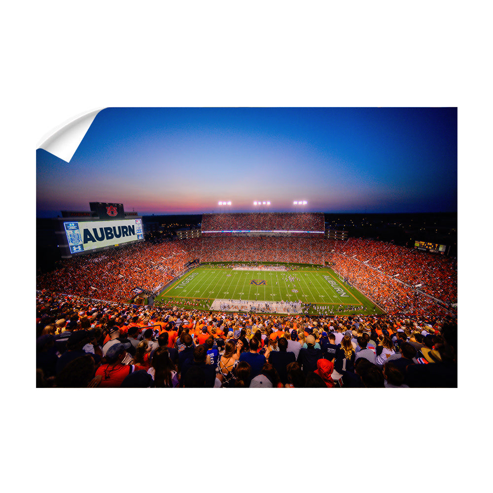Auburn Tigers - Auburn Sunset over Jordan Hare Stadium - College Wall Art #Canvas