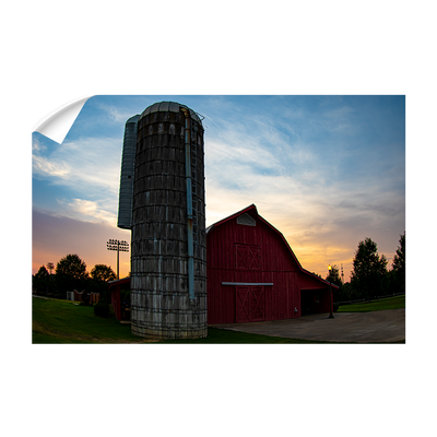 Auburn Tigers - Lowder Barn Sunset - College Wall Art #Wall Decal