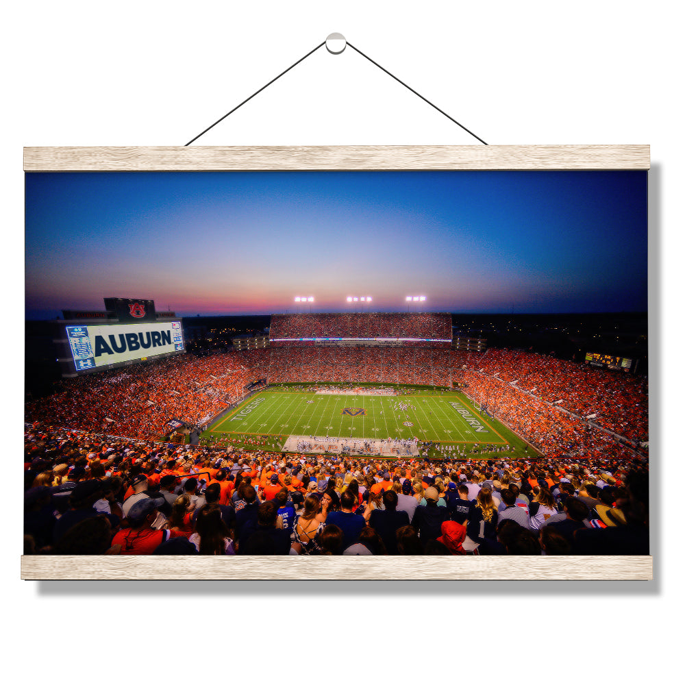 Auburn Tigers - Auburn Sunset over Jordan Hare Stadium - College Wall Art #Canvas