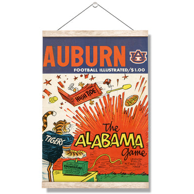 Auburn Tigers - Auburn Football Illustrated The Alabama Game 11.29.69 - College Wall Art #Hanging Canvas