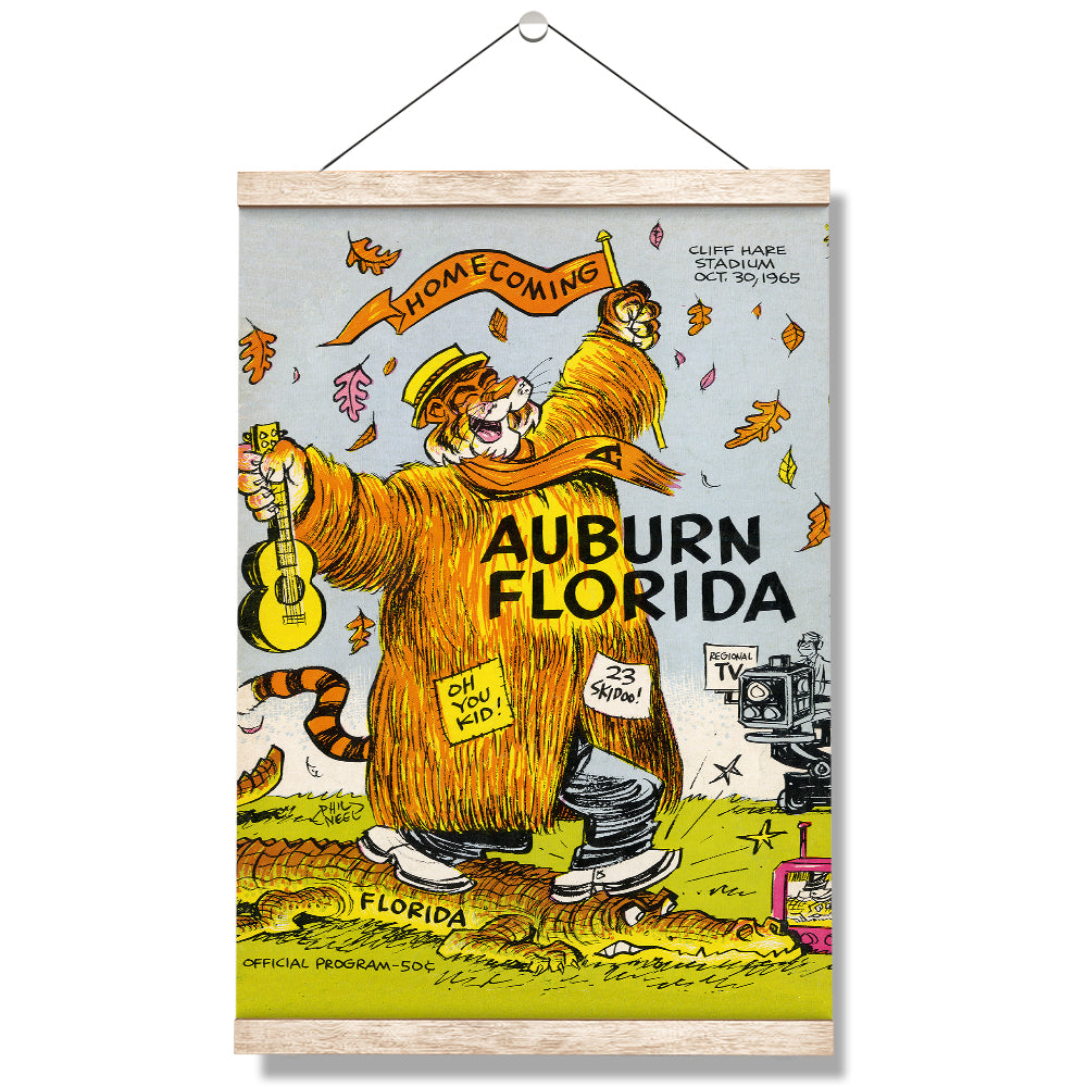 Auburn Tigers - Auburn Florida Homecoming Program Cover 10.30.65 - College Wall Art #Canvas