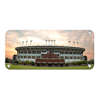 Auburn Tigers - Sunset at Jordan-Hare Panoramic - College Wall Art #Metal