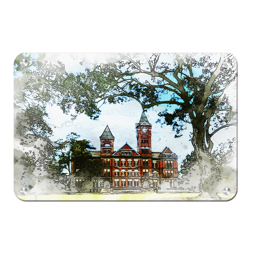 Auburn Tigers - Samford Watercolor -College Wall Art #Metal