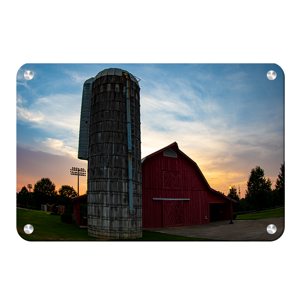 Auburn Tigers - Lowder Barn Sunset - College Wall Art #Canvas