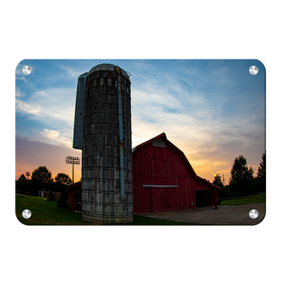 Auburn Tigers - Lowder Barn Sunset - College Wall Art #Metal