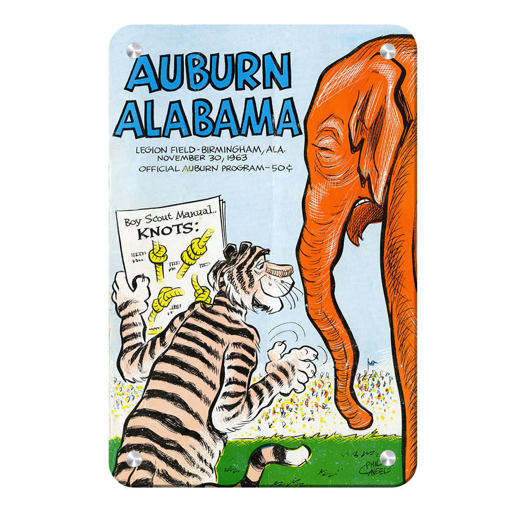 Auburn Tigers - Auburn vs Alabama Official Program Cover 11.30.63 - College Wall Art #Canvas