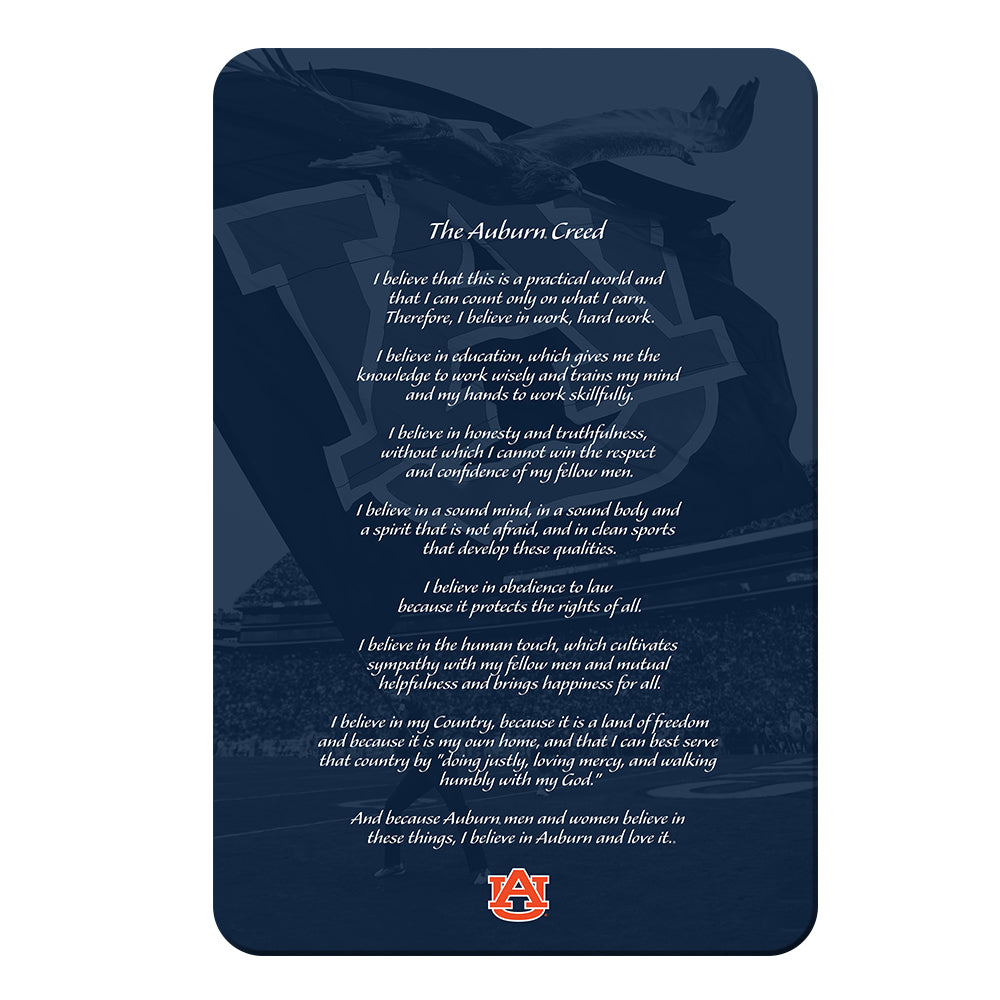 Auburn Tigers - The Auburn Creed over Jordan Hare Stadium v.2 - College Wall Art #Canvas